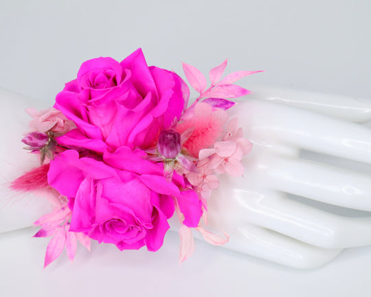 Hot Pink Rose Wrist Corsage