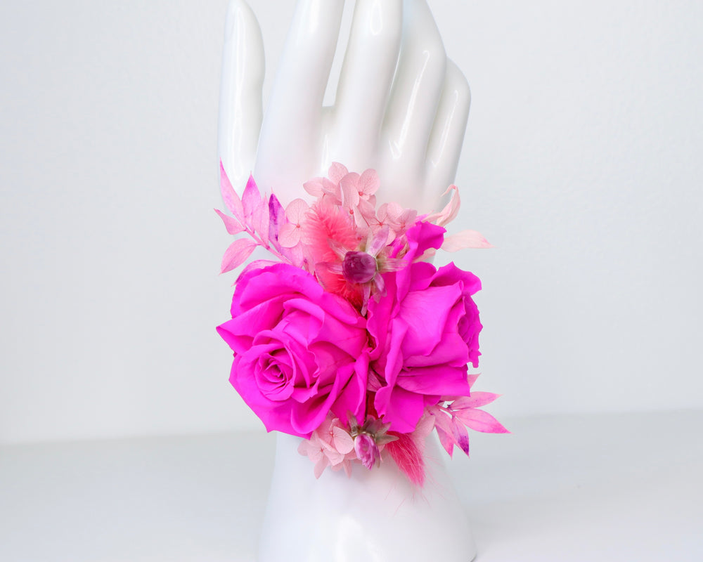 Hot Pink Rose Wrist Corsage