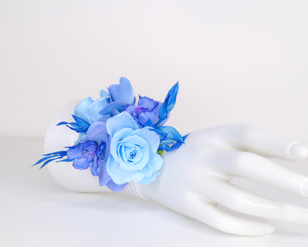 Blue Rose Wrist Corsage