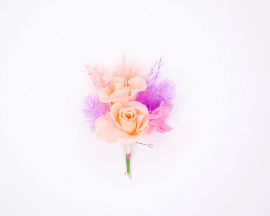 Peachy Lavender Pin On Boutonnière