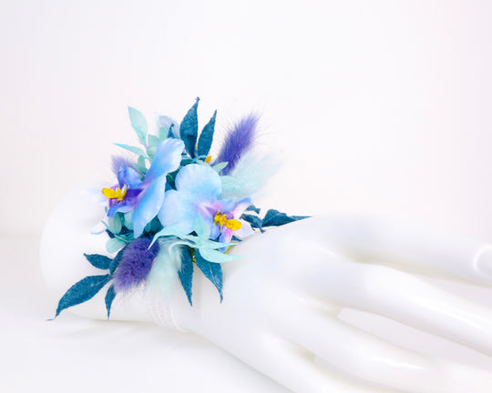 Blue Orchid Corsage