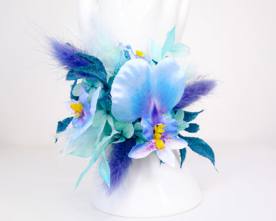 Blue Orchid Corsage