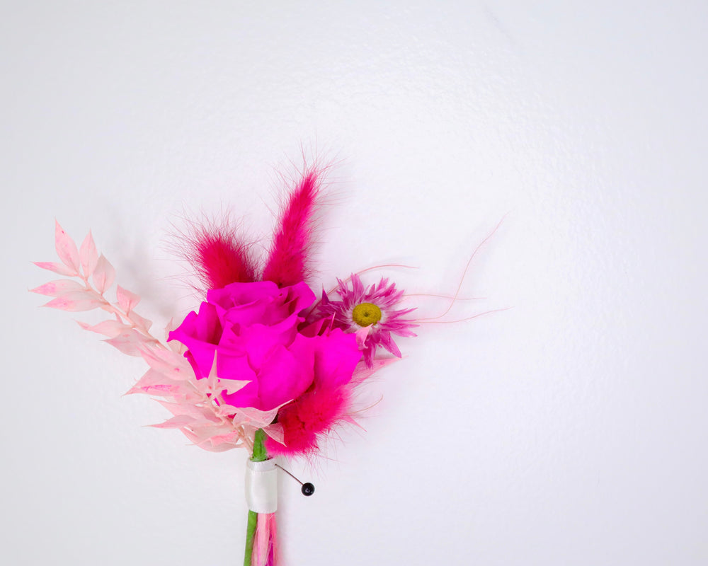 Hot Pink Pin On Boutonnière