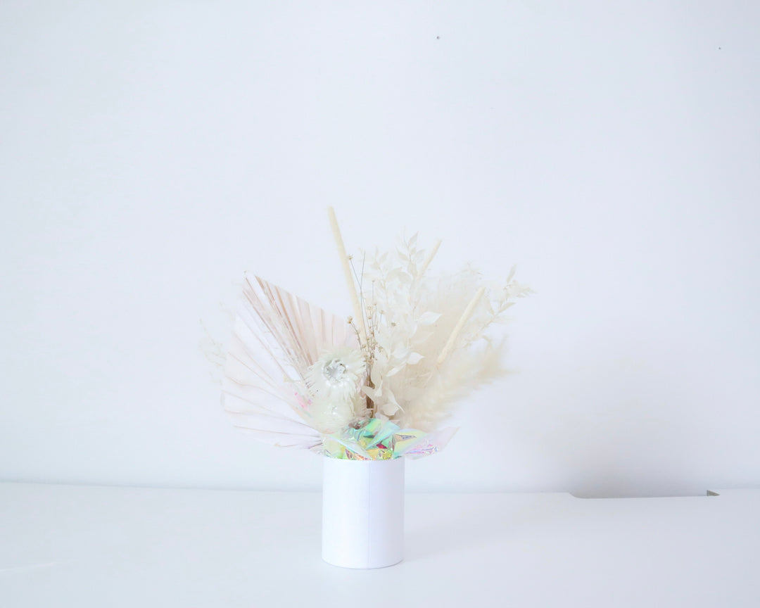 White Petite Dried Arrangement