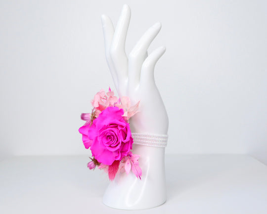 Hot Pink Rose Wrist Corsage