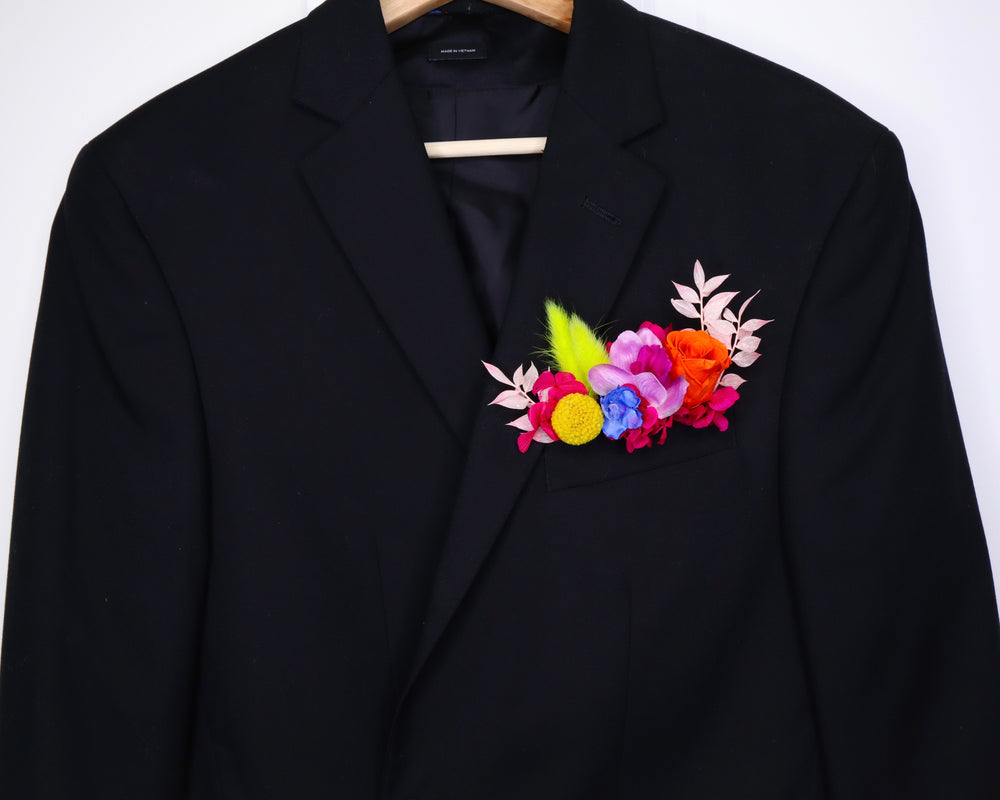 Bright & Colorful Pocket Boutonnière