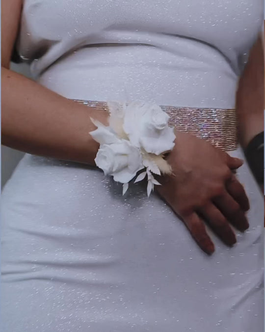 White Rose Wrist Corsage